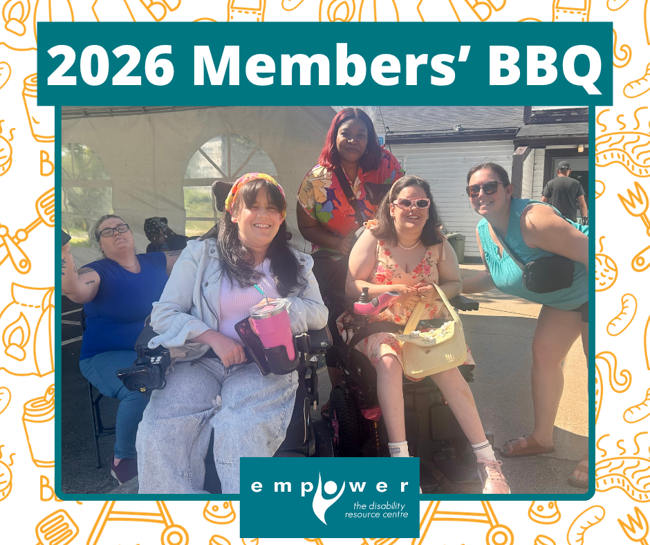 EmpowerNL staff and members smile next to the marquis at the 2026 BBQ. Title reads 2026 Members' BBQ. The EmpowerNL logo is centered at the bottom.